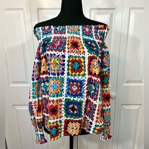 ❄️Central Park West Crochet Design Off The Shoulder‎ Top